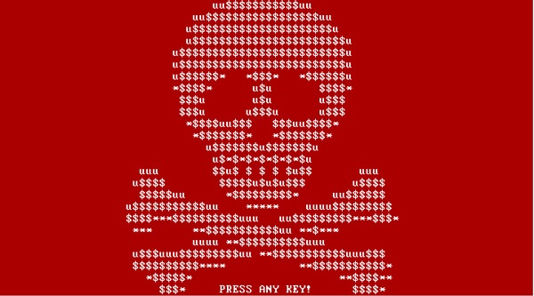 感染了加密勒索軟體Petya 後，電腦會當機，重新開機會出現骷髏頭紅色畫面.jpg.jpg
