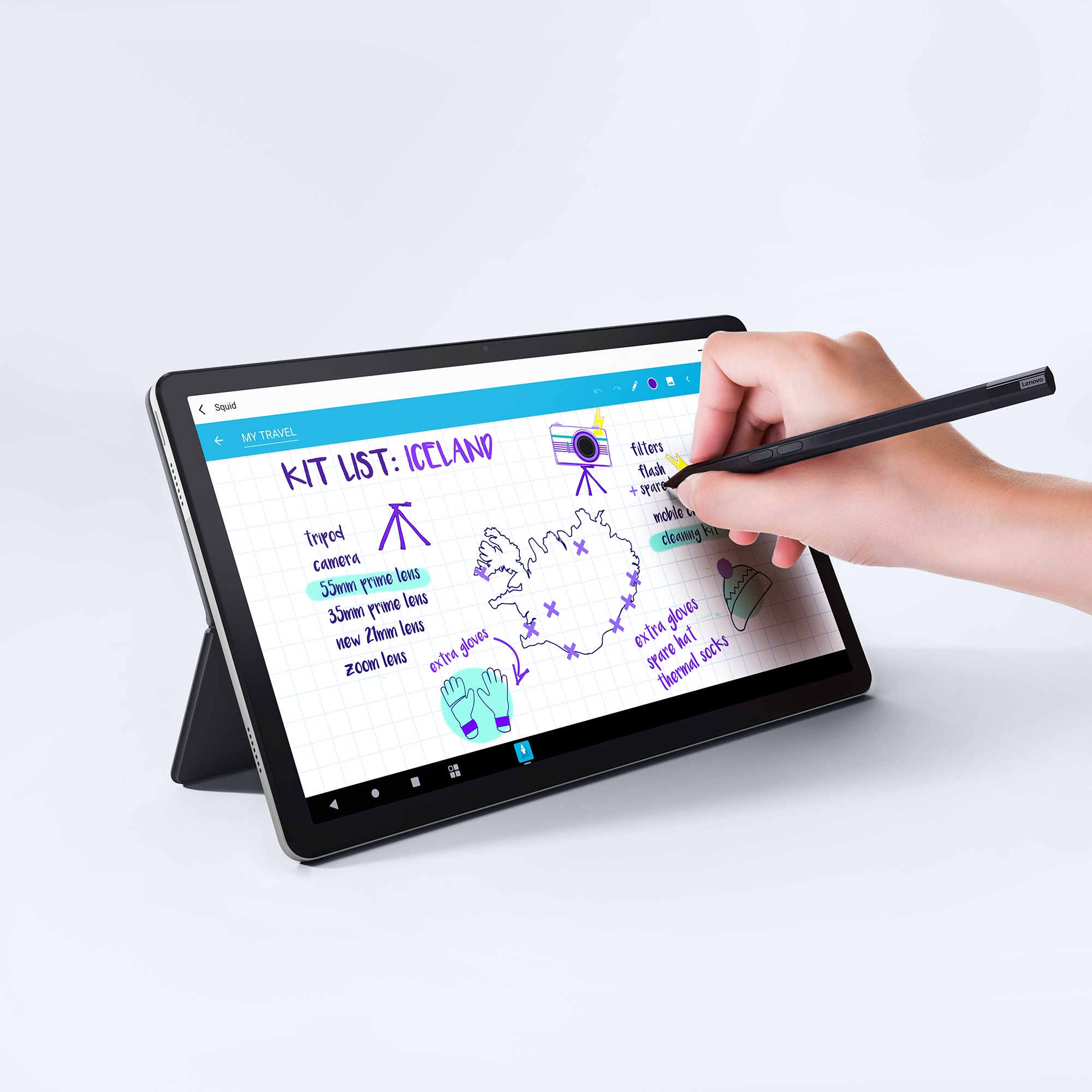 搭配Lenovo Precision Pen 2提供自然的書寫體驗，Lenovo Tab P11 Plus平板可以隨時記錄重要筆記。 ...